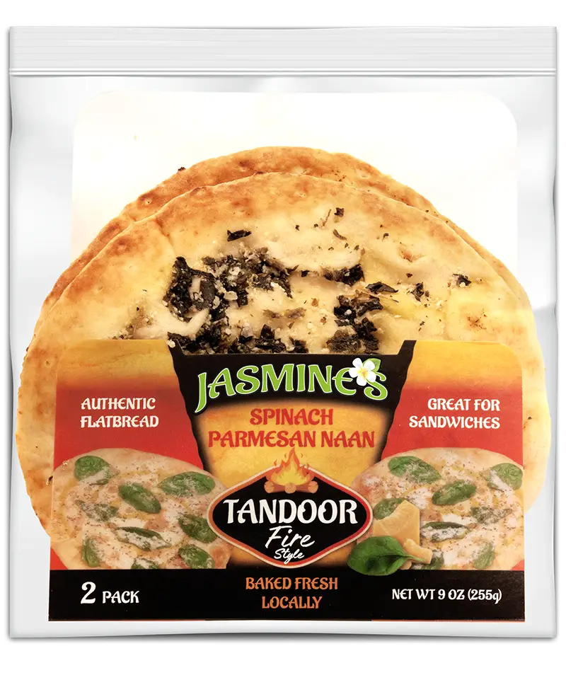 Jasmine's Spinach Parmesan Naan